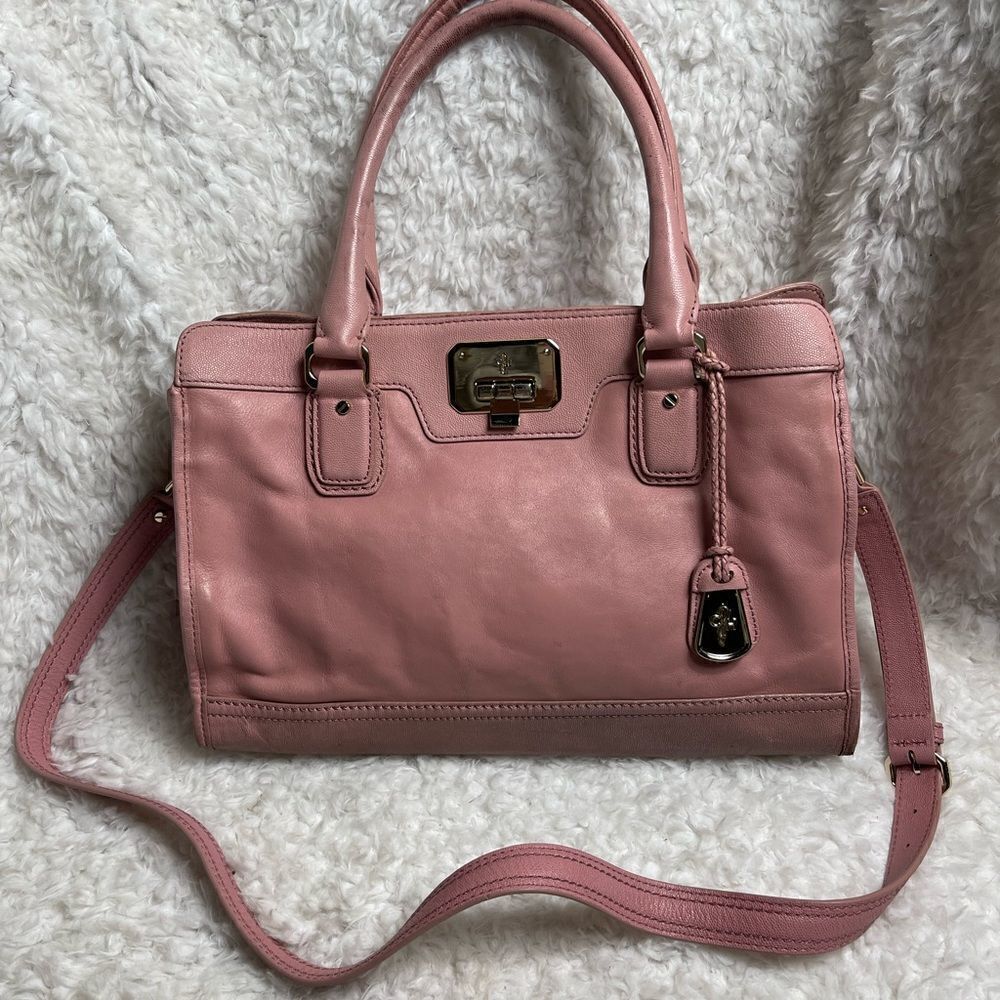Cole Haan leather pink medium Satchel/shoulder bag with gold tone hardwa…